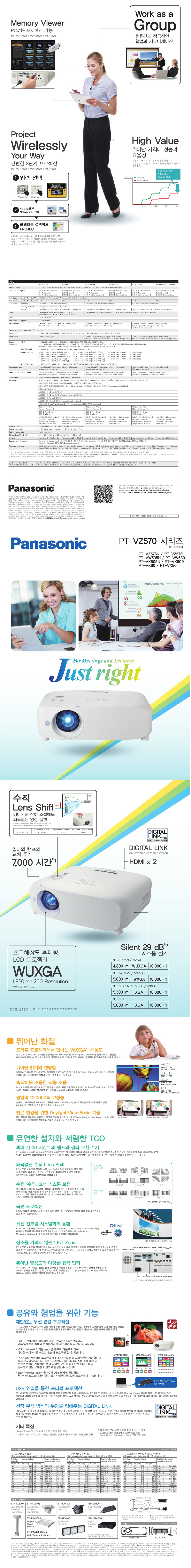 [PANASONIC] PT_VZ570K1 상세내용 이미지